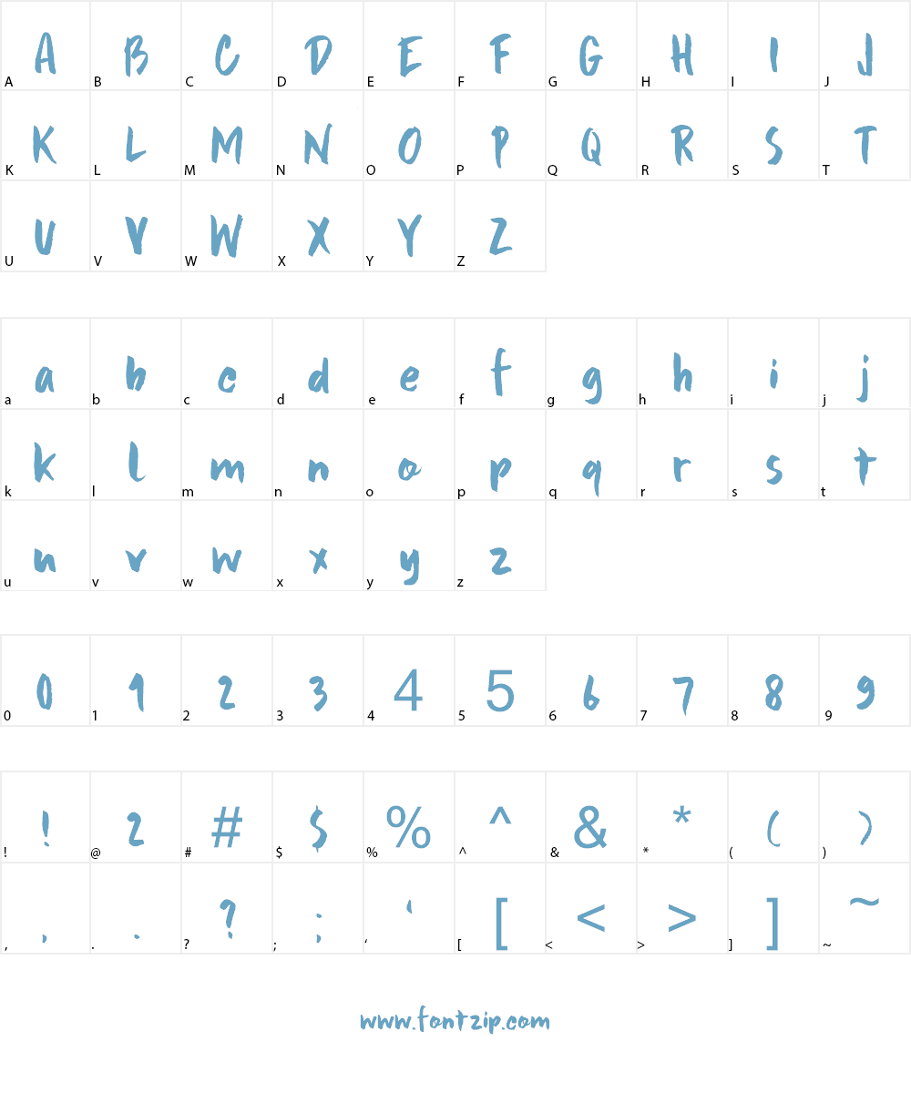 DK Framboisier Font Character